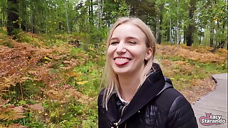 Walking with my stepsister in burnish apply forest park. Lovemaking blog, Live video. - POV